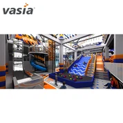 Aire de jeux intérieure sur le thème Galaxy Space avec parcours de corde